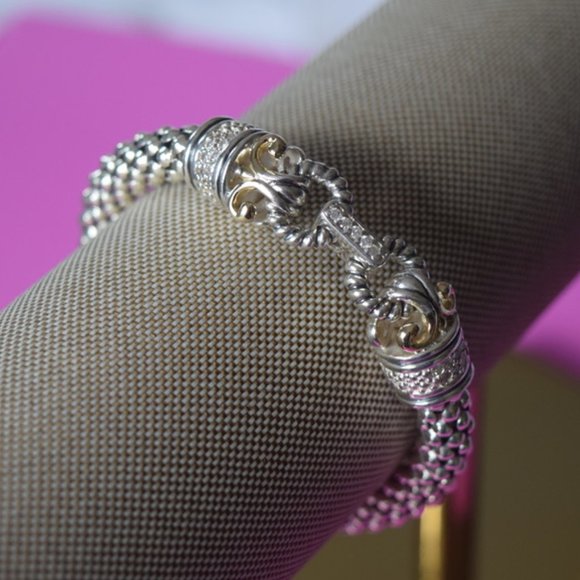 Silver & Gold Diamond Bracelet